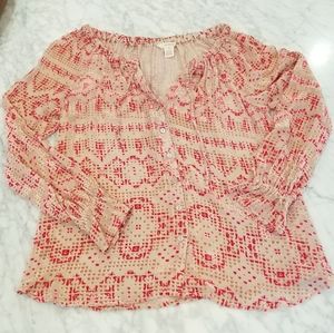 Sundance silk and velvet top